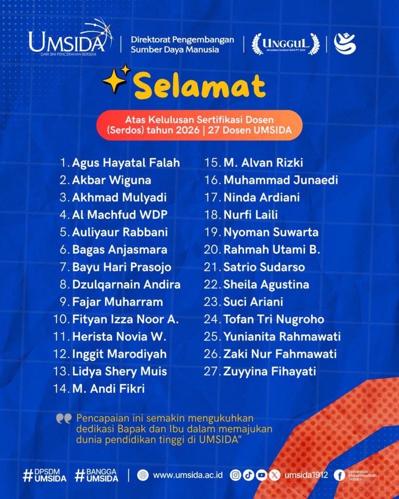 27 Dosen Umsida